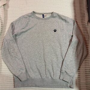 Divided Heather Gray Crewneck Sweater